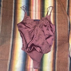 Abercrombie & Fitch satin bodysuit